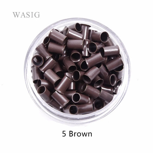 3.4mm 1000pcs Long Euro Lock Flared Flaring Micro Copper Tube Rings Beads Links Human Hair Extensions tools