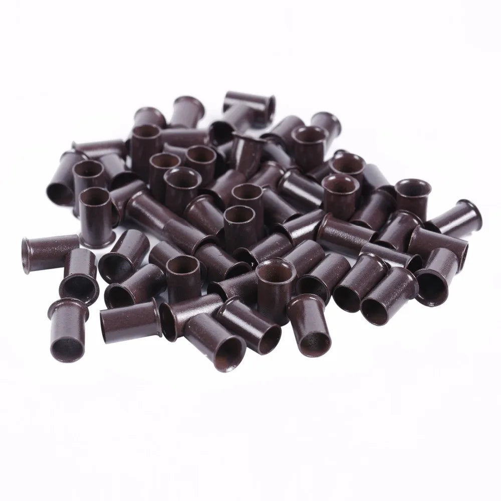 3.4mm 1000pcs Long Euro Lock Flared Flaring Micro Copper Tube Rings Beads Links Human Hair Extensions tools