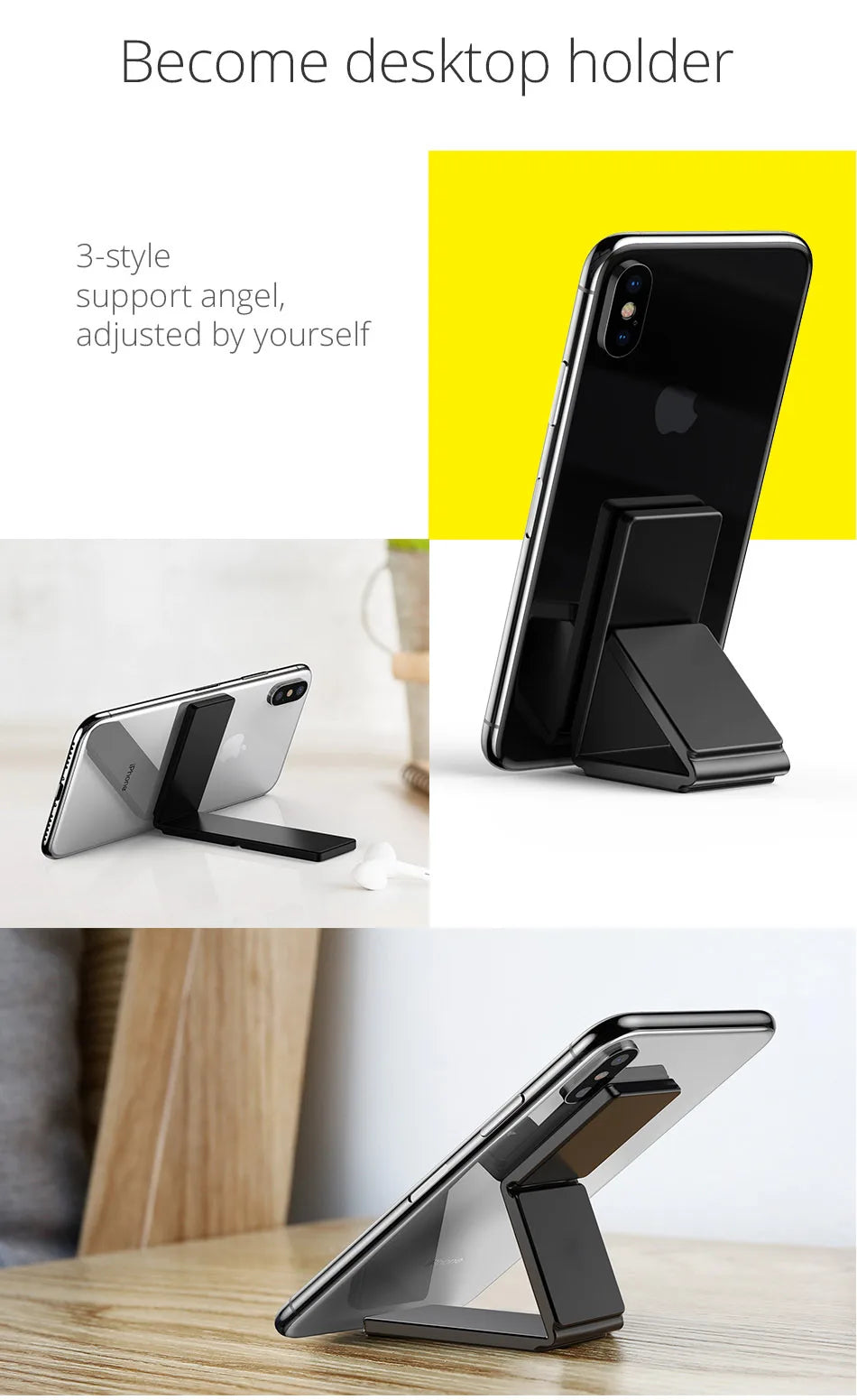 Universal Mobile Phone Holder Strong Adsorption Nano Rubber Wall Desk Sticker Paste Phone Car Holder Stand For Tablet Mount Pad