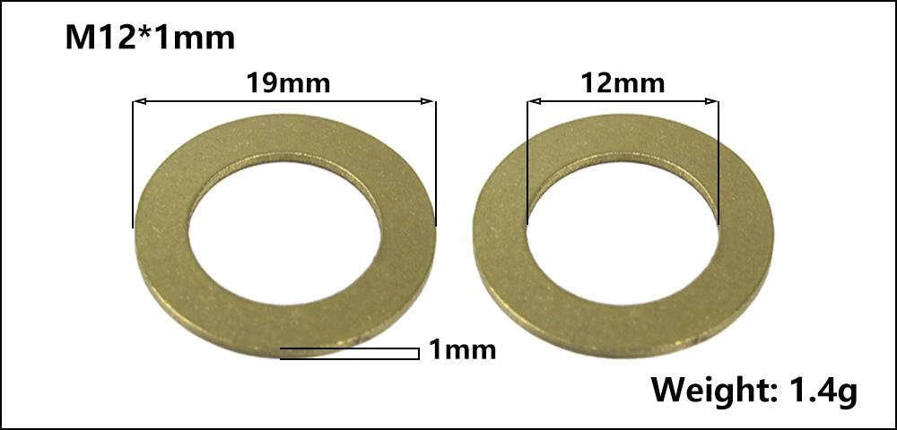 HEPPE MTB Road Bike Thru Axle Washer M12 M15 Axle Spacer Bike Hub Tube Shaft Skewer Spacer 0.5/1/2/3/4/7.5mm Thickness