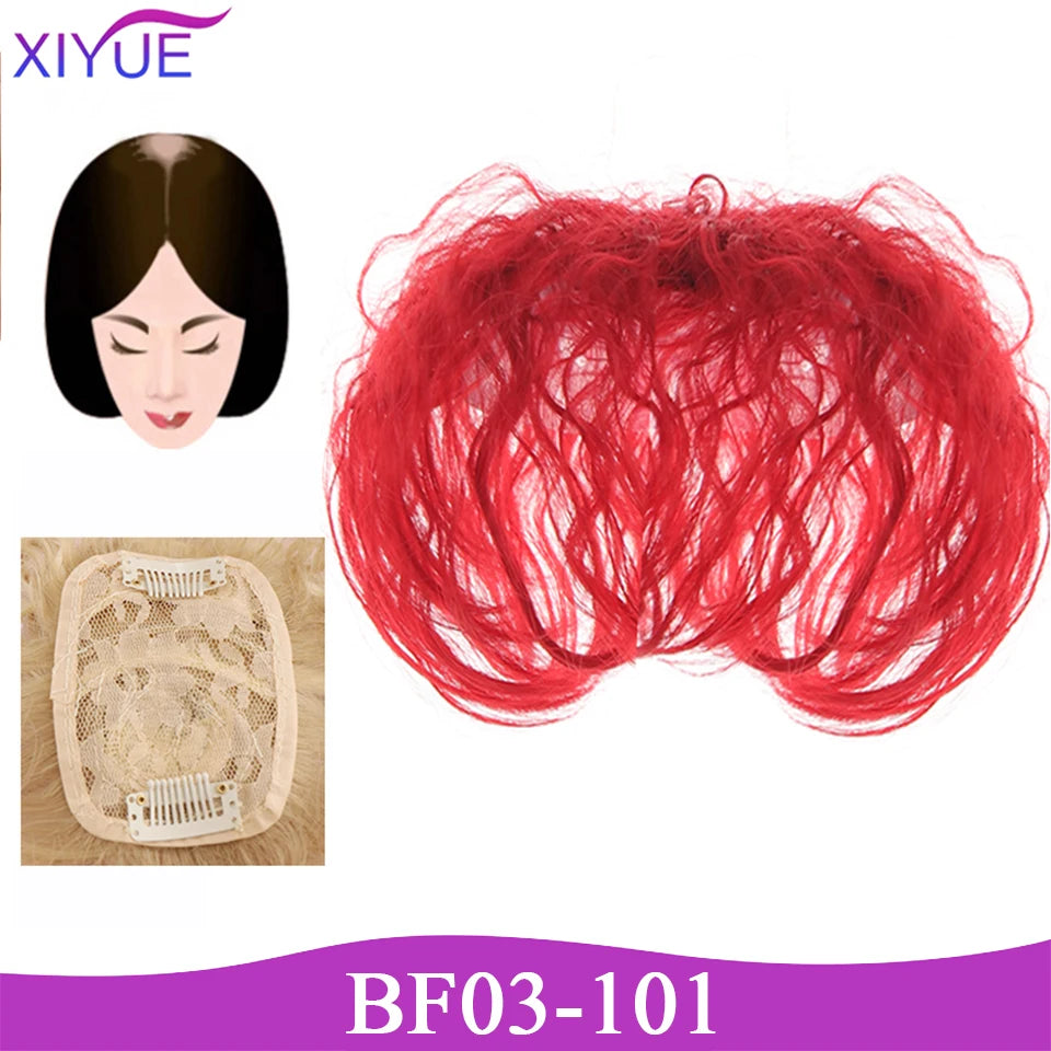 3D Bangs Invisible Seamless Head Hair Water Ripple Hair Air Bangs Head Overhead Natural Invisible Replacement Cover White Hair