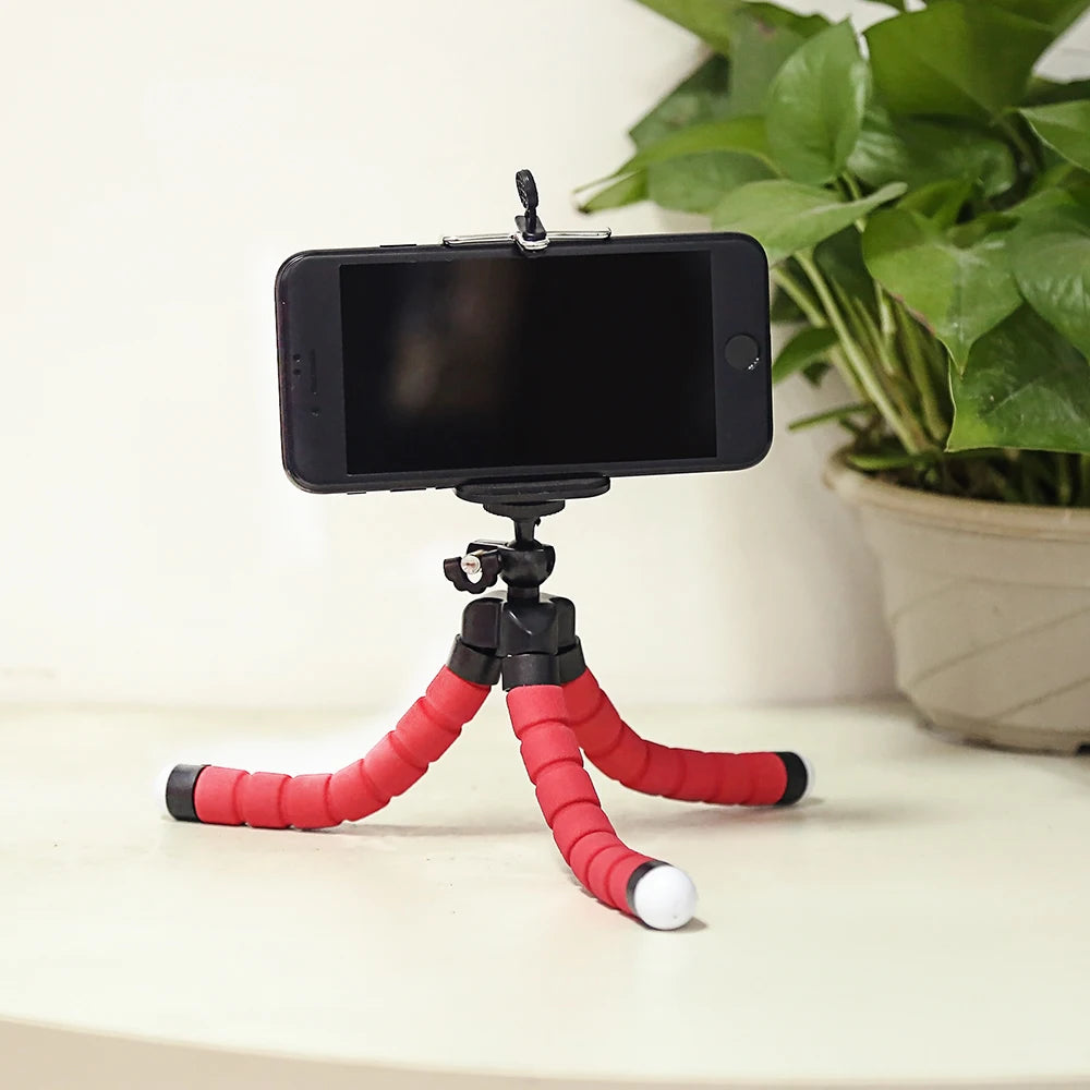 Selens Tripod Flexible Sponge Octopus Adjustable Mini Camera Tripod For Phone Holder Clip Stand For IPhone Xiaomi Huawei Ipad