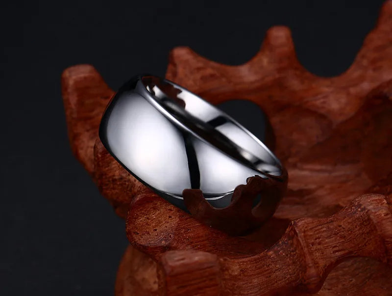 Vnox 100% Tungsten Ring for Men 8mm Wedding Classic Jewelry Smooth Hand Polishing US 6 7 8 9 10 11 12 13