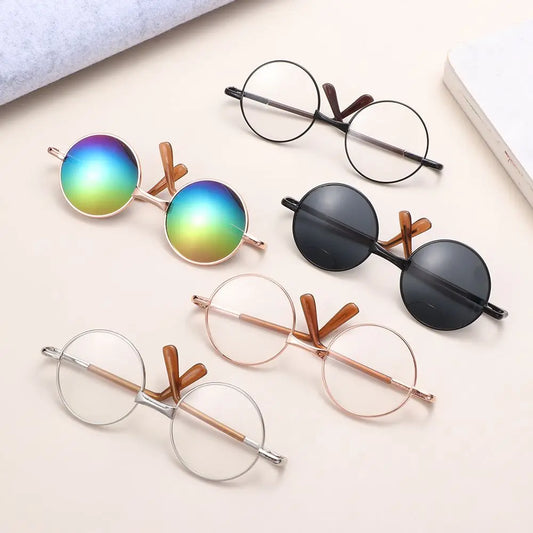 Cute Fit 18inch Baby Doll for 1/6 dolls Changing Clothes Toys Accessories Round Glasses Dolls Glasss Doll Decoration