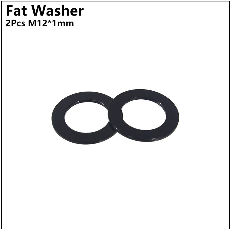 HEPPE MTB Road Bike Thru Axle Washer M12 M15 Axle Spacer Bike Hub Tube Shaft Skewer Spacer 0.5/1/2/3/4/7.5mm Thickness