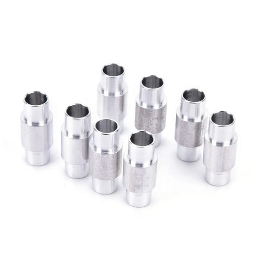 8 PCS Aluminum Alloy 6mm Axles Roller Skate Shoes Bearing Spacer Slalom Skateboard Longboard Wheels Bearing Bushing Sleeve