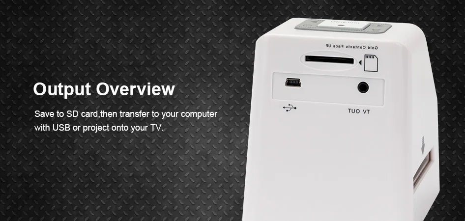 QPIX 22 MP 35mm Portable Film Scanners 135 110 126KPK Super 8 Negative Slide Holder Photo Scanner Film Digital Converter