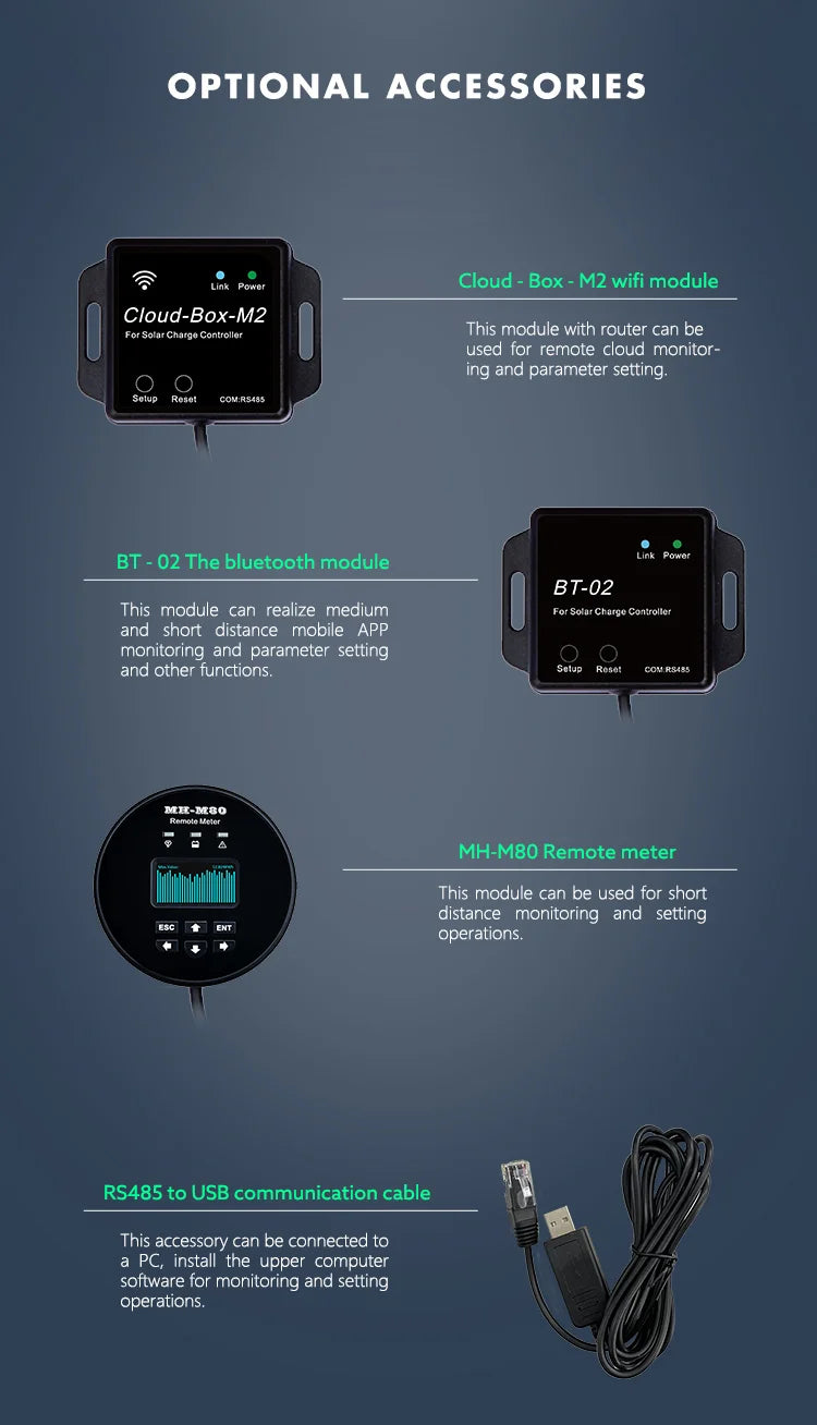 Intelligent MPPT Solar Charge Controller eSmart 60A Panel Charger Regulateur Lithium Battery 12V 24V 36V 48V With Wifi App