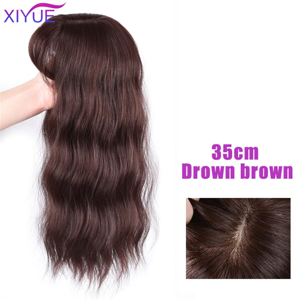 3D Bangs Invisible Seamless Head Hair Water Ripple Hair Air Bangs Head Overhead Natural Invisible Replacement Cover White Hair