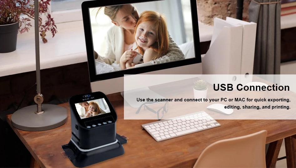 High Resolution 120 Film Scanner 22 Mega pixels Slide Negative Photo Scanner Digital 35mm 135 126KPK Film Converter 4.3"LCD