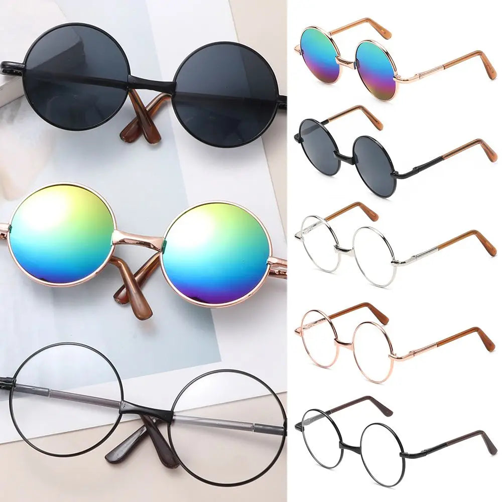 Cute Fit 18inch Baby Doll for 1/6 dolls Changing Clothes Toys Accessories Round Glasses Dolls Glasss Doll Decoration