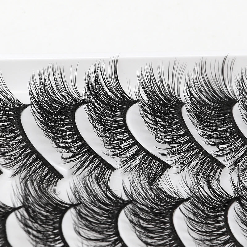 10/5 Pairs 3D Faux Mink Eyelashes Natural Thick Long False Eyelashes Dramatic Fake Lashes Makeup Extension Faux Cils maquiagem