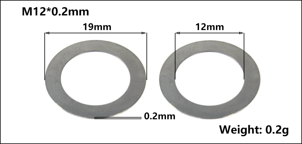 HEPPE MTB Road Bike Thru Axle Washer M12 M15 Axle Spacer Bike Hub Tube Shaft Skewer Spacer 0.5/1/2/3/4/7.5mm Thickness