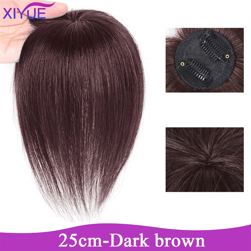 3D Bangs Invisible Seamless Head Hair Water Ripple Hair Air Bangs Head Overhead Natural Invisible Replacement Cover White Hair