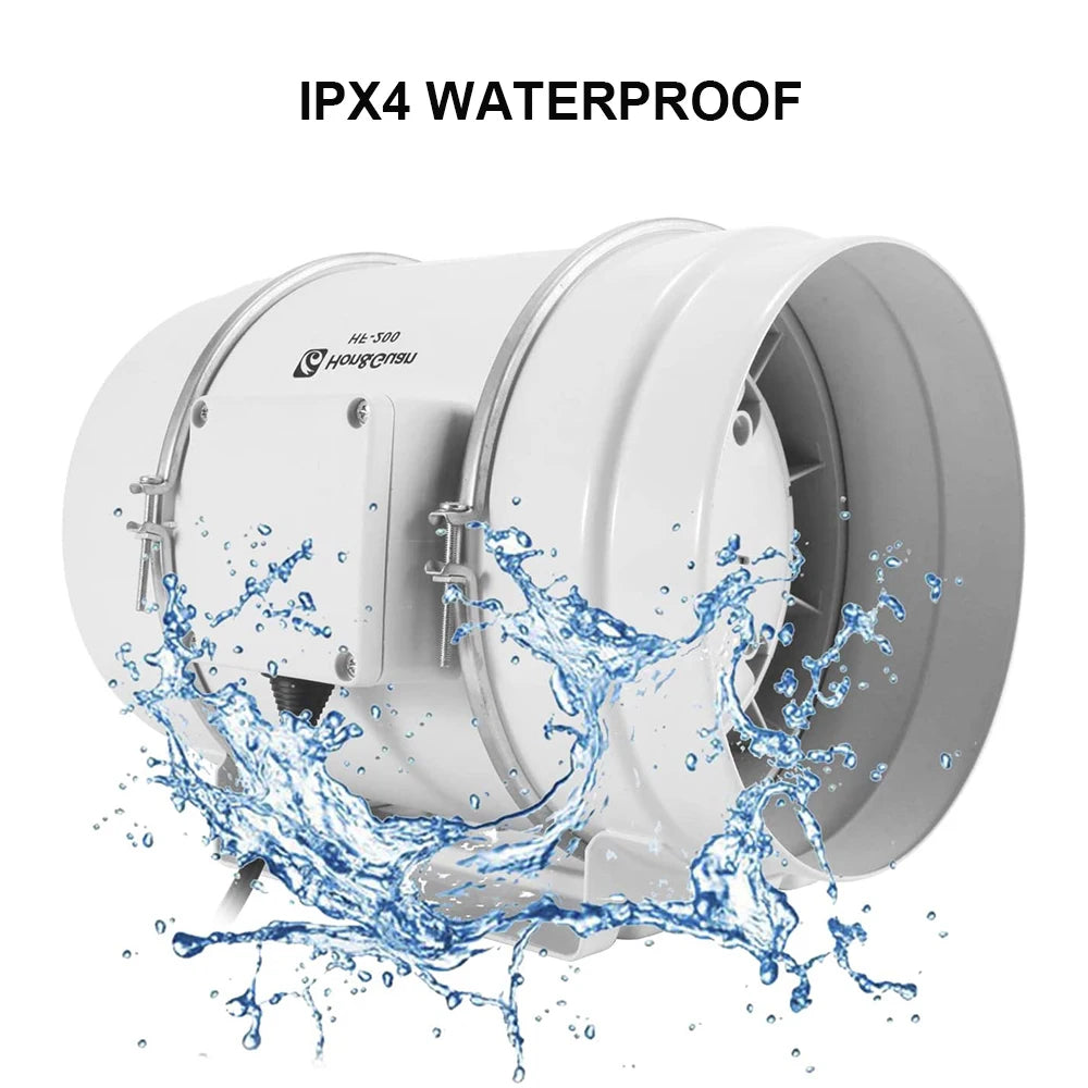 Hon&Guan 4 6 8inch Silent Inline Duct Fan Wireless Control Ventilation Air Extractor for Bathroom Kitchen Hood Ventilator