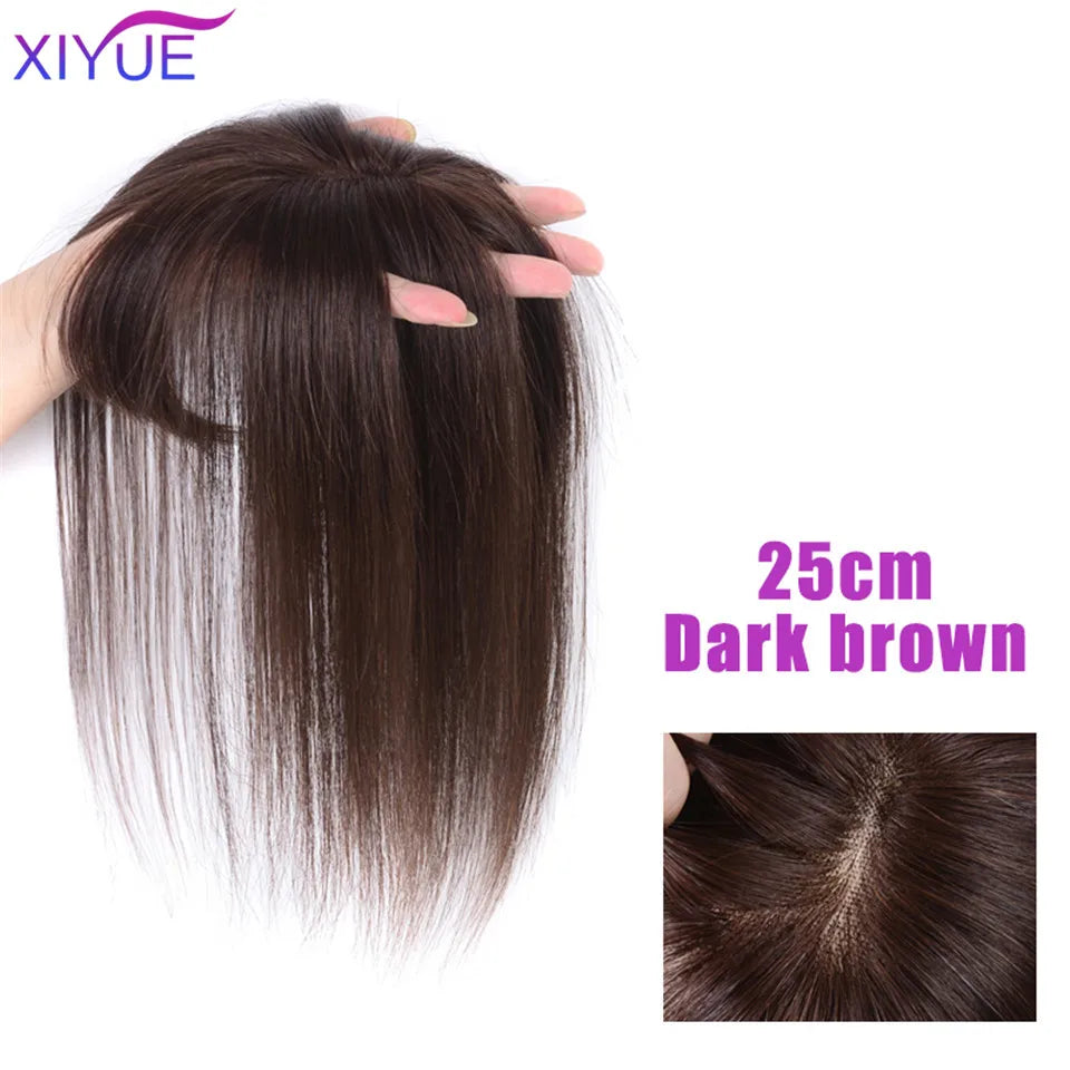 3D Bangs Invisible Seamless Head Hair Water Ripple Hair Air Bangs Head Overhead Natural Invisible Replacement Cover White Hair
