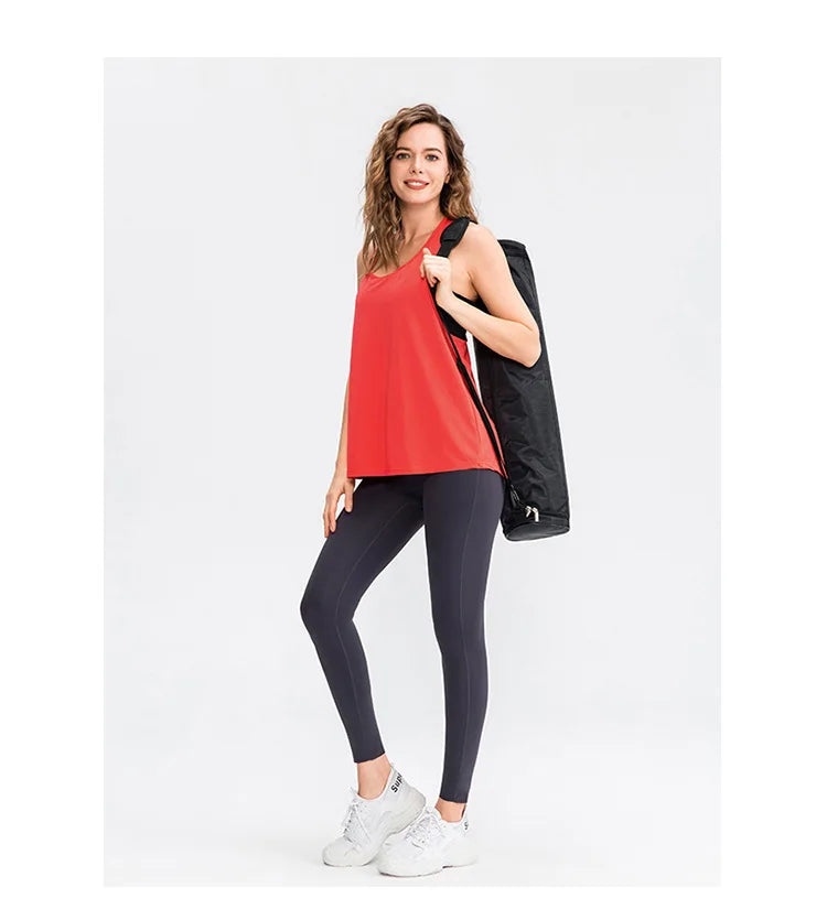 Sleeveless Racerback Yoga Vest Sport Tank Tops For Women Gym Vest Top Casual Clothes Running workout Yoga T-Shirts Girl Tops