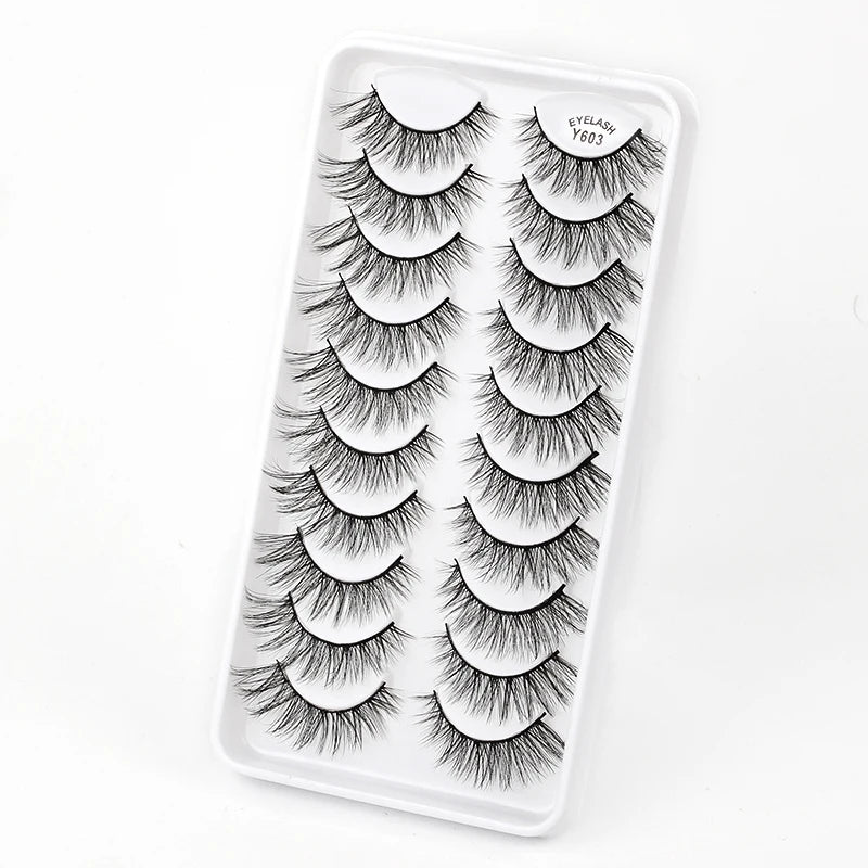 10/5 Pairs 3D Faux Mink Eyelashes Natural Thick Long False Eyelashes Dramatic Fake Lashes Makeup Extension Faux Cils maquiagem