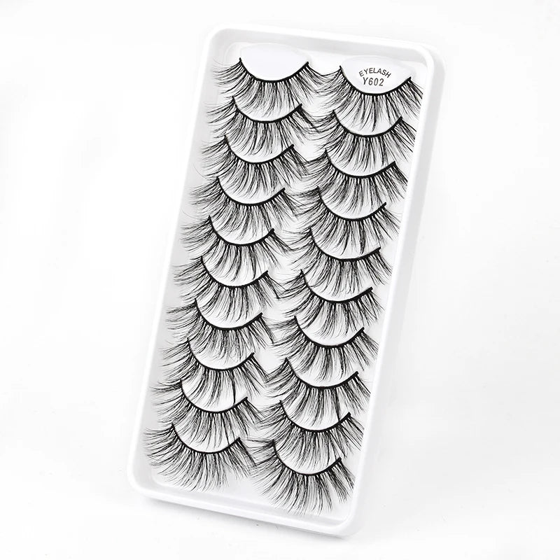 10/5 Pairs 3D Faux Mink Eyelashes Natural Thick Long False Eyelashes Dramatic Fake Lashes Makeup Extension Faux Cils maquiagem