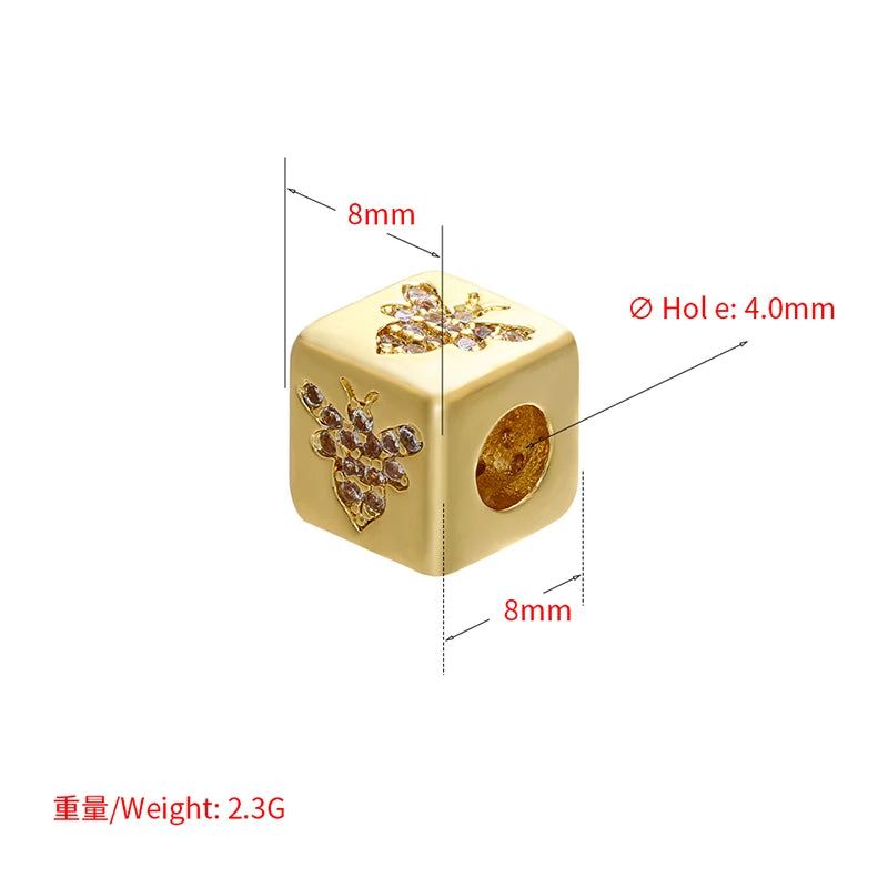 ZHUKOU 2020 silver color 8x8mm square A-Z letter beads for DIY handmade bracelet earring jewelry accessories making model:VZ246A