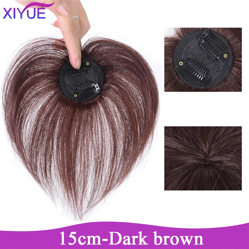 3D Bangs Invisible Seamless Head Hair Water Ripple Hair Air Bangs Head Overhead Natural Invisible Replacement Cover White Hair