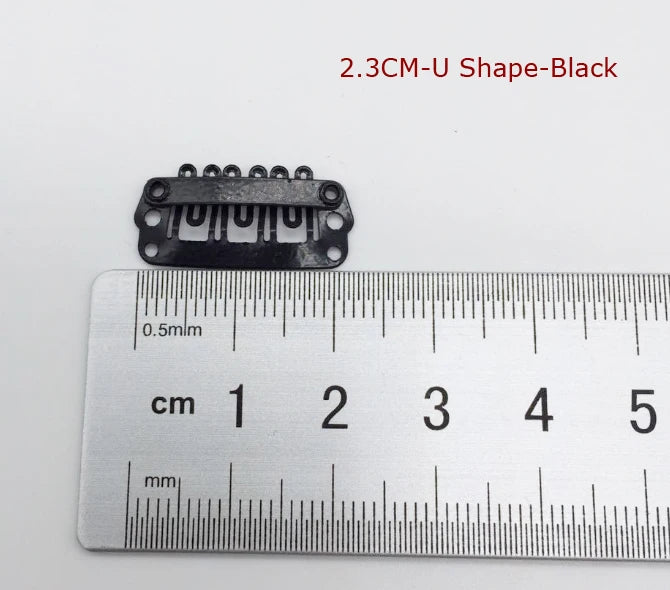 50pcs 2.3cm-3.6cm Black Brown Color Wig Clips Snap Clip For Hair Extension Wig Weft Wig PP Hairpins Large Clips Styling Tools