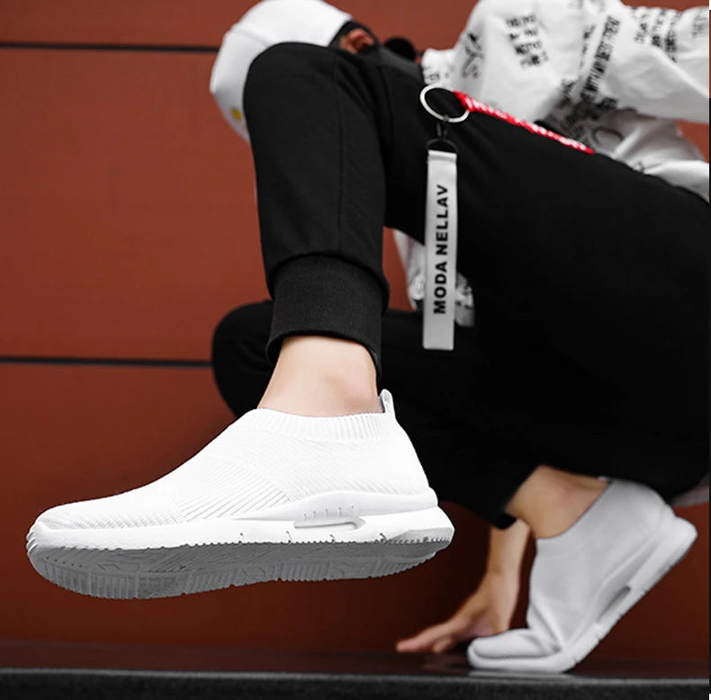 Damyuan Men Light Running Shoes Jogging Shoes Breathable Man Sneakers Slip on Loafer Shoe Men's Casual Shoes Size 46 2020