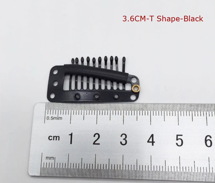 50pcs 2.3cm-3.6cm Black Brown Color Wig Clips Snap Clip For Hair Extension Wig Weft Wig PP Hairpins Large Clips Styling Tools