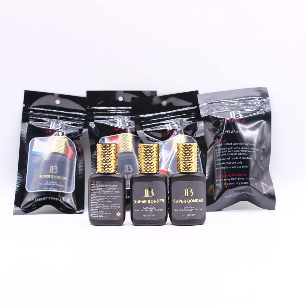 15ml IB SUPER BONDER Fixing Agent For Eyelash Extensions Primer Cure Adhesive Bonding Lashes Grafting Transparent Curing Liquid