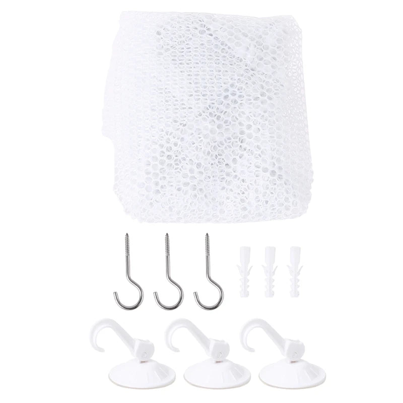 Mesh Net Toy Hammock Corner Stuffed Animals Kids Baby Hanging Storage Organizer