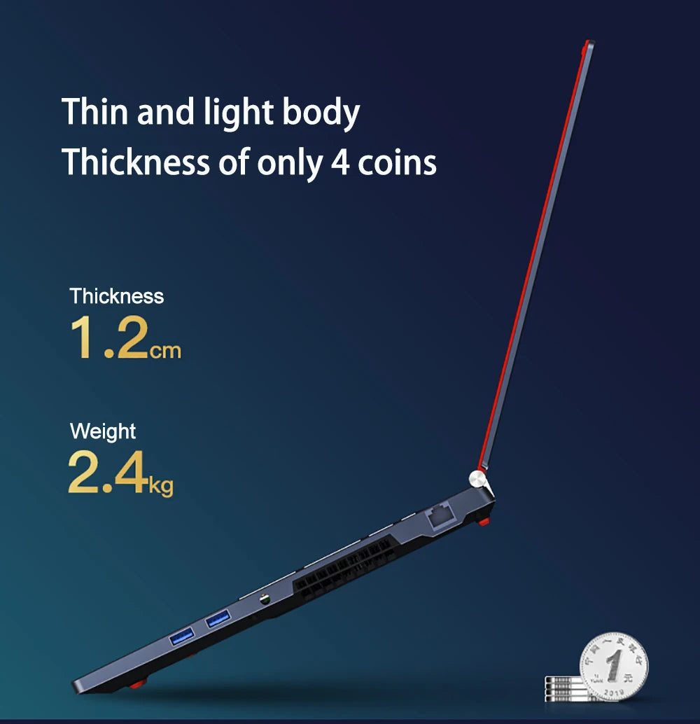 16.1 Inch Gaming Laptop Computer RTX4050 6G Intel Core i9-13900H i9-10885H windows11 RAM Max 64GB DDR4 2*M.2 NVME 4TB SSD WiFi