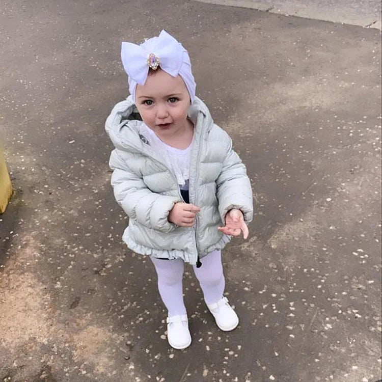 1 Pieces Children Print Baby Hat Kids Cap Newborn Girls Bowknot Diamond Photography Props Spring Autumn Beanie Infant Props