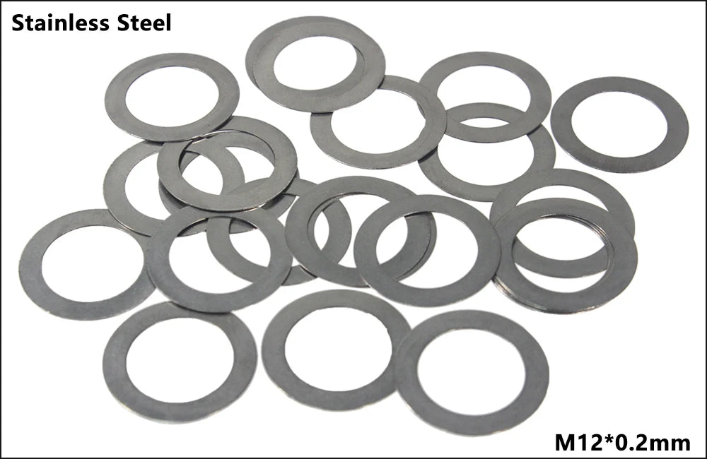 HEPPE MTB Road Bike Thru Axle Washer M12 M15 Axle Spacer Bike Hub Tube Shaft Skewer Spacer 0.5/1/2/3/4/7.5mm Thickness