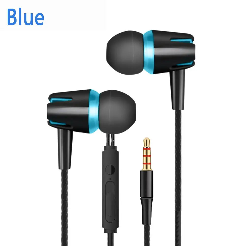 1Pc 3.5mm High Quality Wired Earphone Stereo In-Ear Nylon Weave Cable Earphone Headset With Mic For Laptop Smartphone Gifts