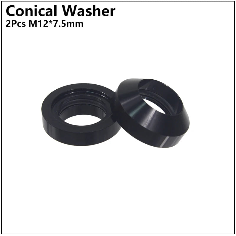 HEPPE MTB Road Bike Thru Axle Washer M12 M15 Axle Spacer Bike Hub Tube Shaft Skewer Spacer 0.5/1/2/3/4/7.5mm Thickness