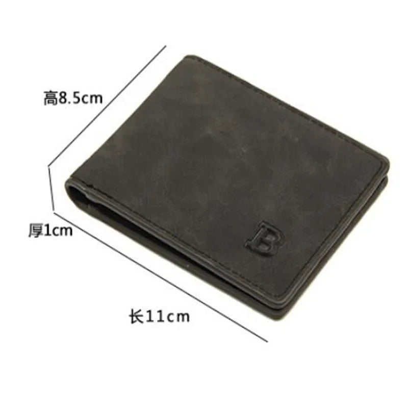 1Pc High quality Fashion Mini Men's Luxury Business Wallet Card Holder Man Purse Coin Bag Zipper Cash Dollars Purse Clutch