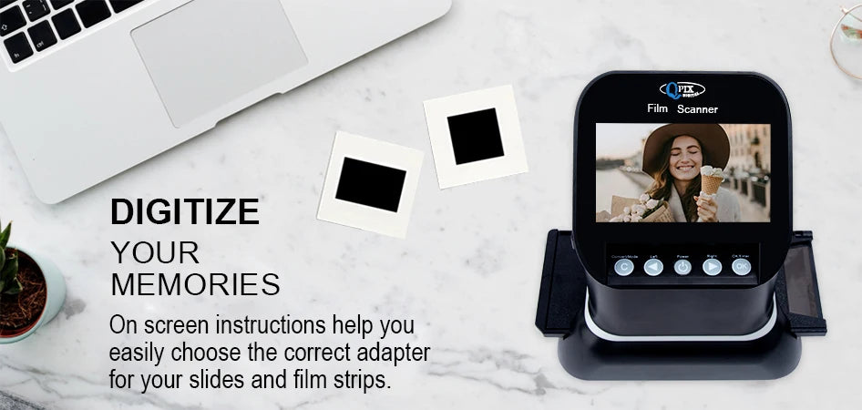 High Resolution 120 Film Scanner 22 Mega pixels Slide Negative Photo Scanner Digital 35mm 135 126KPK Film Converter 4.3"LCD