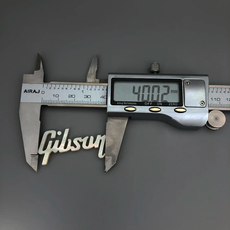 2.0 mm thick Gib Crawn White Mother of Pearl Guitar Peghead Logo inlay Decal