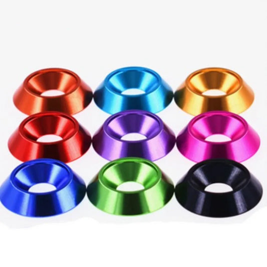 5-10pcs M3 M4 M5 M6 M8 Aluminum colorful countersunk umbrella flat head  screw concave conical decorative groove washer