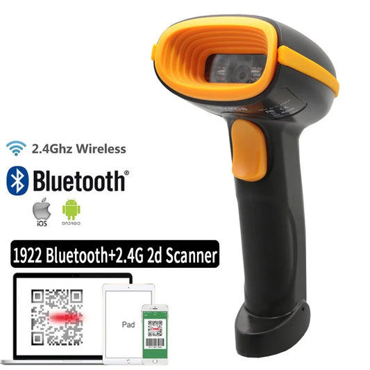 Barcode Scanner 1680SW Wireless/1922 Bluetooth Reader Image QR PDF417 Data Matrix Code Bar Gun RS232 Bluetooth
