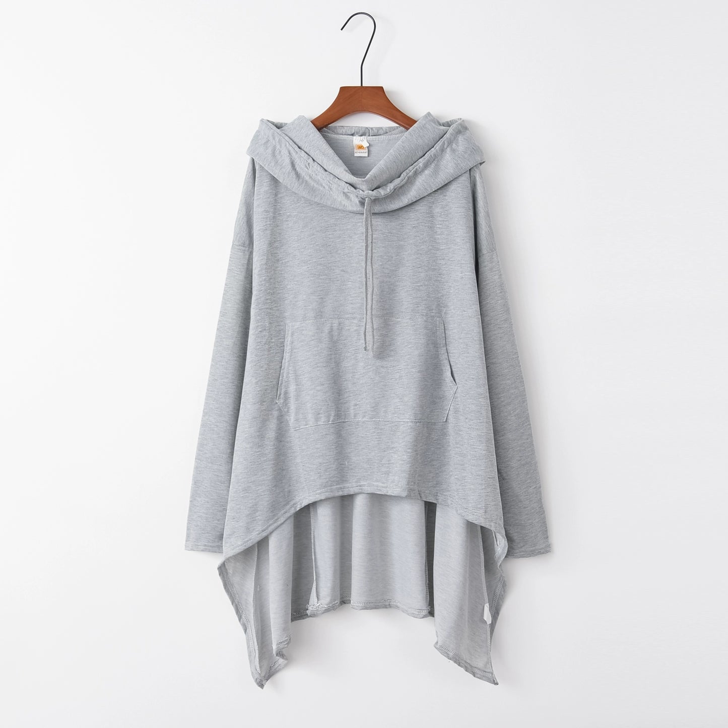 Fashion Trends New European and N Pure Color Long Hoodie