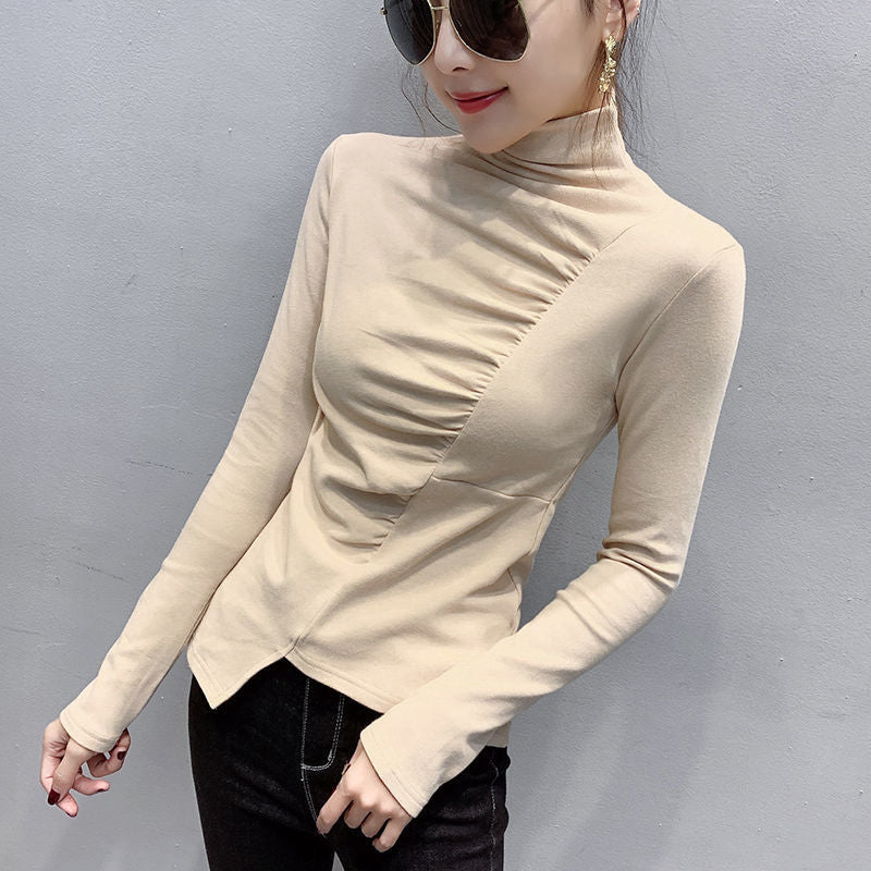 Casual Slim Women Turtleneck Bottoming Shirt