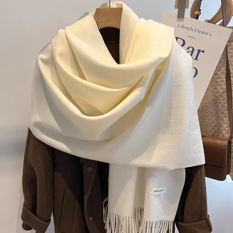 Women's Solid Color Scarf Winter All-matching High-grade Shawl