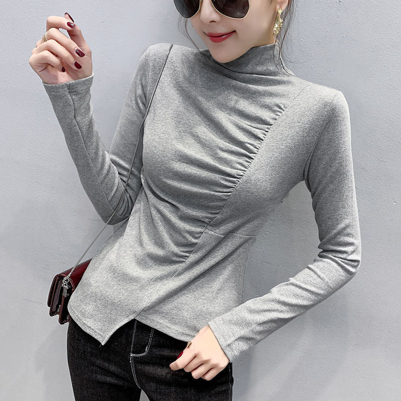 Casual Slim Women Turtleneck Bottoming Shirt