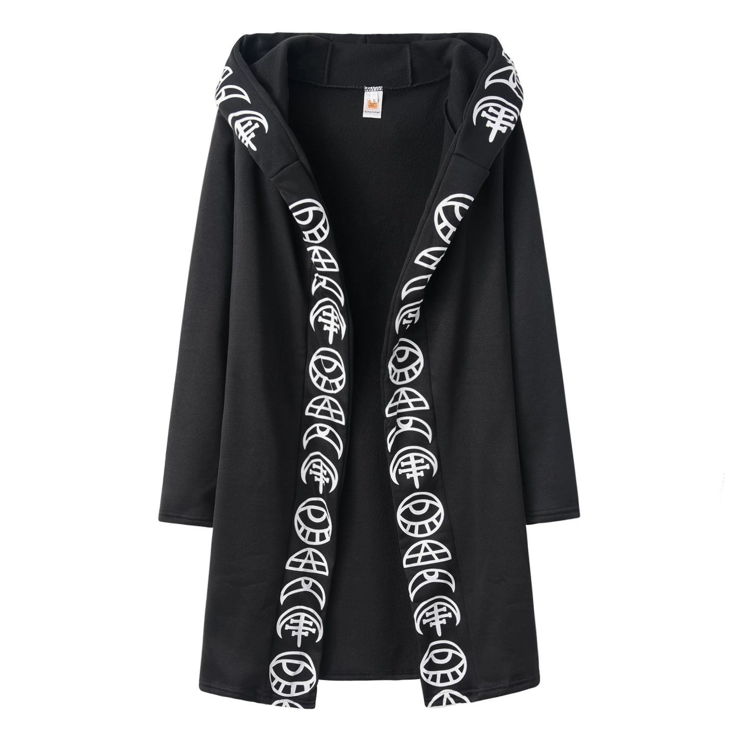 Fashion Trend Ladies Punk Moon Pattern Printing Long-sleeved Cardigan Sweater Long Style