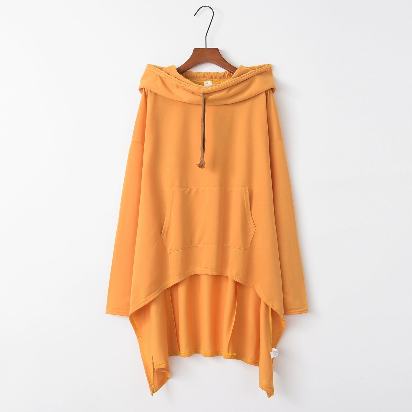 Fashion Trends New European and N Pure Color Long Hoodie