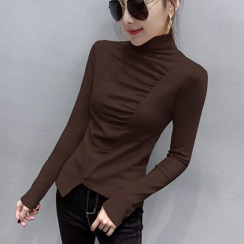 Casual Slim Women Turtleneck Bottoming Shirt