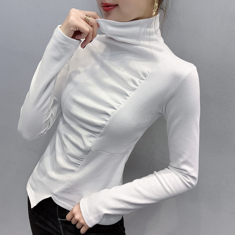 Casual Slim Women Turtleneck Bottoming Shirt