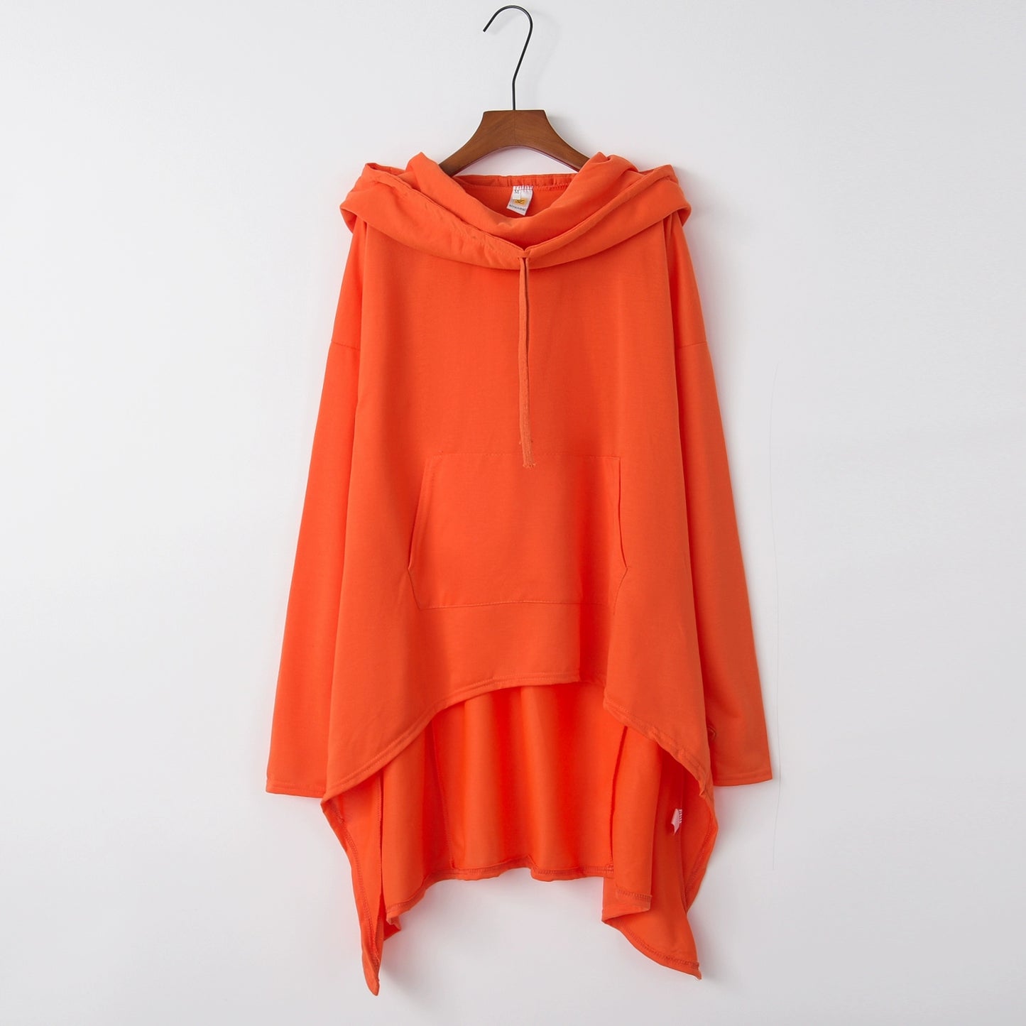 Fashion Trends New European and N Pure Color Long Hoodie
