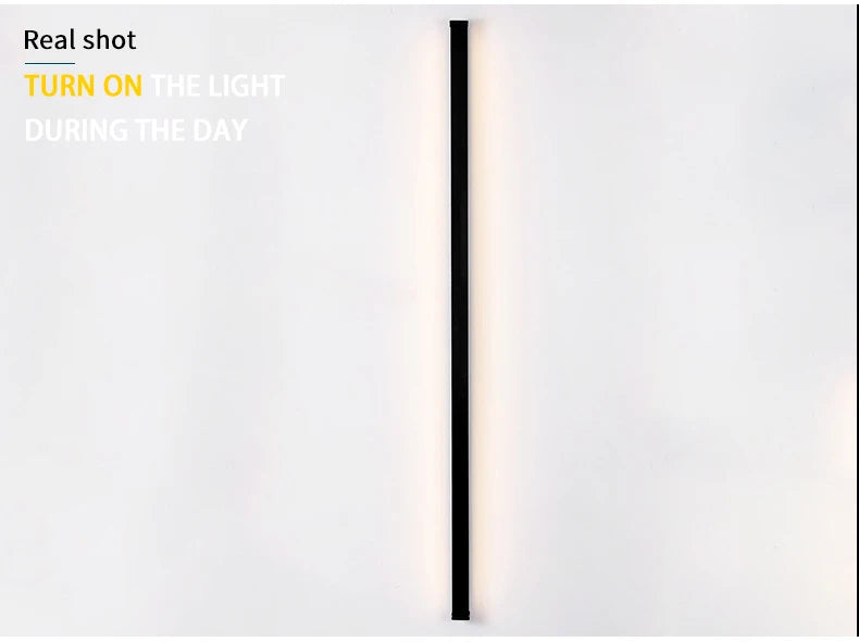 Modern Black LED Wall Lamp for Dining room Living Room Decoration LED Long Strip Wall Lights Staircase Corner Wall Lamp